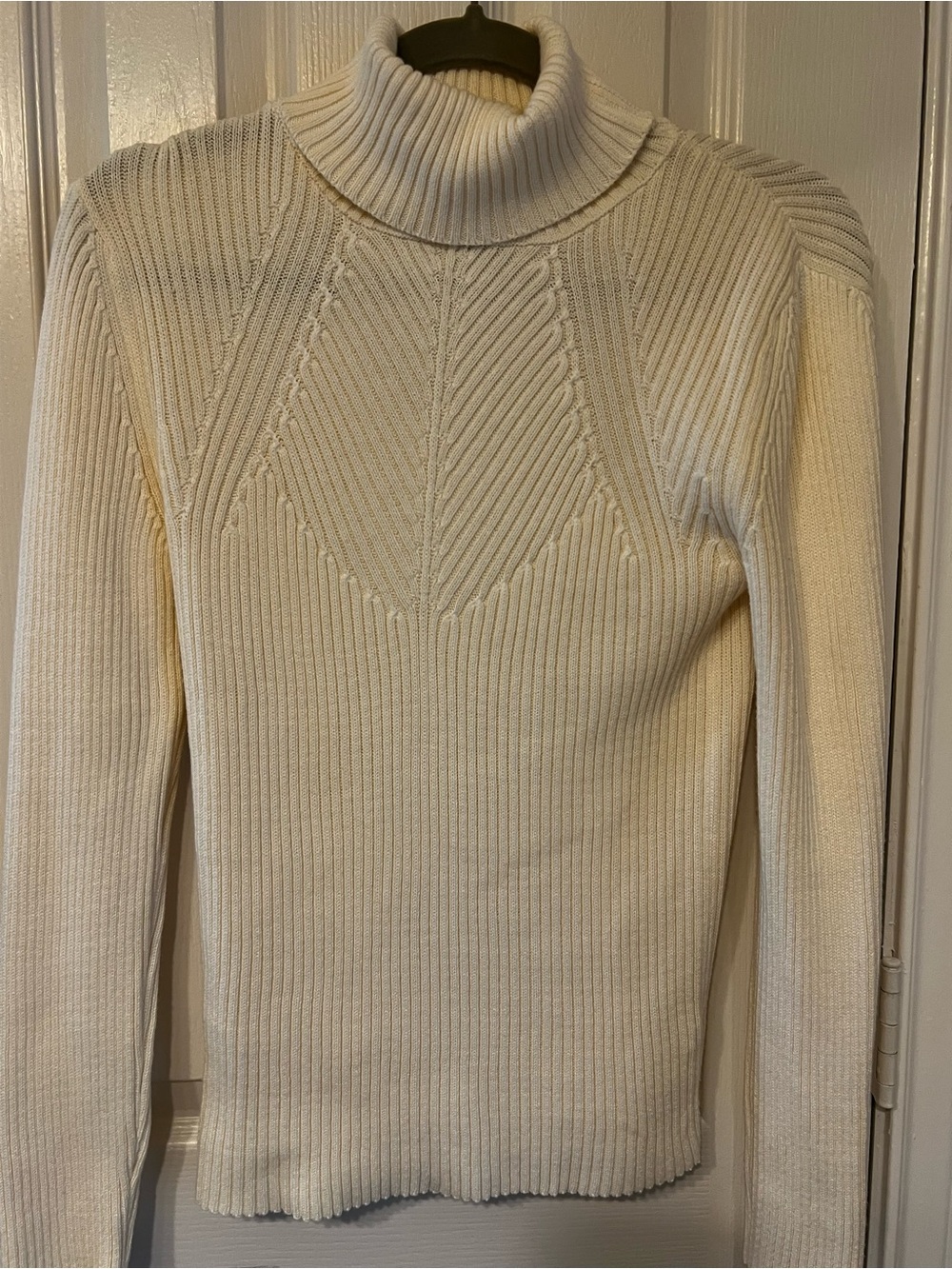 Parkhurst Made in Canada 100% Cotton Ribbed Turtleneck Sweater, Size S